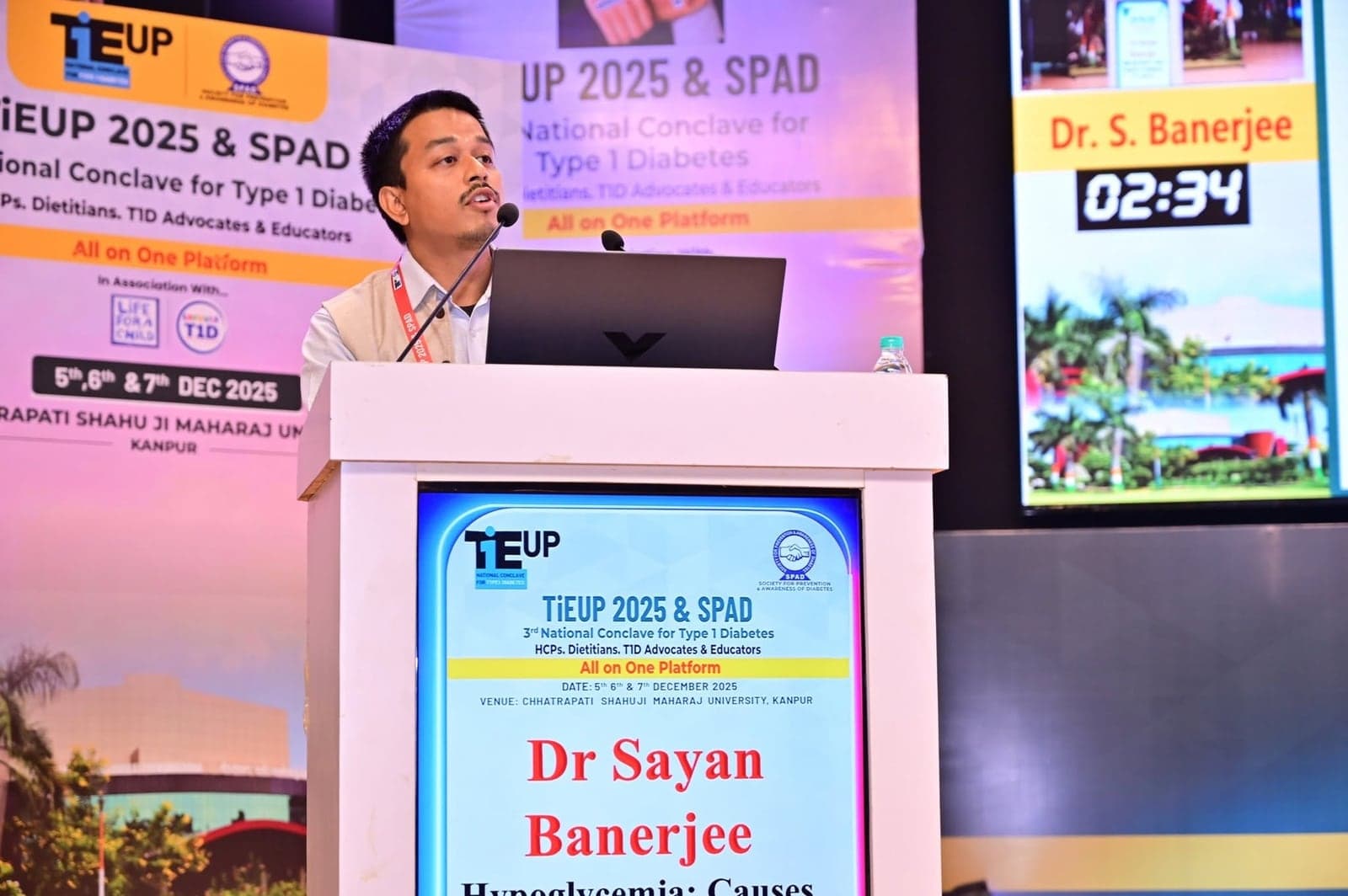 Dr. Sayan Banerjee at a medical conference.